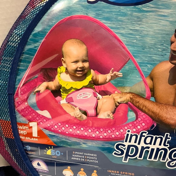 Pink Infant Spring Float with Canopy - Picture 2 of 3